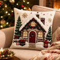 thumbnail image 1 of Christmas Pillow Covers, Decorative Cushion Case with Hidden Zipper, Soft Fabric for Sofa Couch Bed Home Decor, 1 of 7