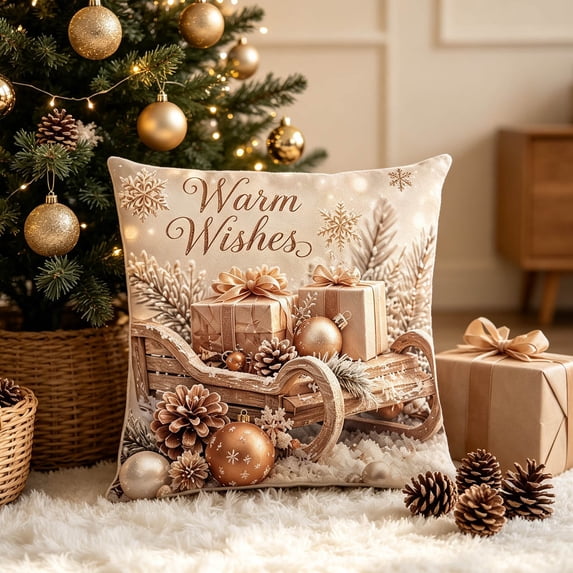 Christmas Pillow Covers Decorative Throw Pillow Cases Washable Cushion Case for Sofa Couch Bedroom Living Room Home Decor