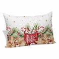 thumbnail image 1 of Christmas Pillow Covers, Linen Long Throw Pillow Case, Winter Snowflakes Cup Pine Needles Berry Holiday Pillow Protector Decorative Cushion Cover for Living Room/Bedroom 24" x 36", 1 of 8