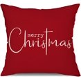 thumbnail image 1 of Christmas Pillow Covers Merry Christmas Throw Pillow Decorative Christmas Red and Black Cotton Cloth Linen Cloth Pillow Cover Sofa Cover Decorative Rectangle, 1 of 8