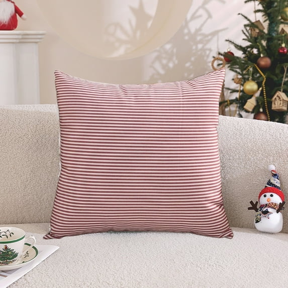 Christmas Pillow Covers Plaid Throw Pillows 18x18 Decorative Pillow Decor For Couch Sofa And Porch Chair Red Pillow Cases