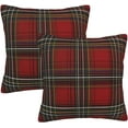 thumbnail image 1 of Christmas Pillow Covers Set of 2 16x16 Inch Throw Pillow Covers Red Tartan Plaid Decorative Pillow Cases Holiday Square Cushion Covers Pillow Protector for Home Couch Sofa Car, 1 of 4