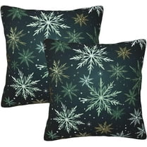 Christmas Pillow Covers Set of 2 20x20 Inch Throw Pillow Covers Christmas Snowflake Decor Decorative Pillow Cases Holiday Square Cushion Covers Pillow Protector for Home Couch Sofa Car