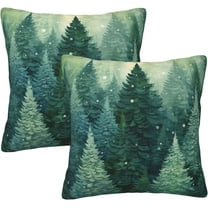 Christmas Pillow Covers Set of 2 20x20 Inch Throw Pillow Covers Christmas Trees Art Decorative Pillow Cases Holiday Square Cushion Covers Pillow Protector for Home Couch Sofa Car