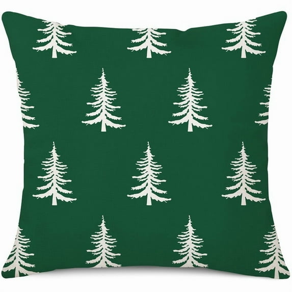 Christmas Pillow Covers Set of 2 Christmas Tree Decorative Throw Pillow Covers Winter Famliy Decoration for Home Couch