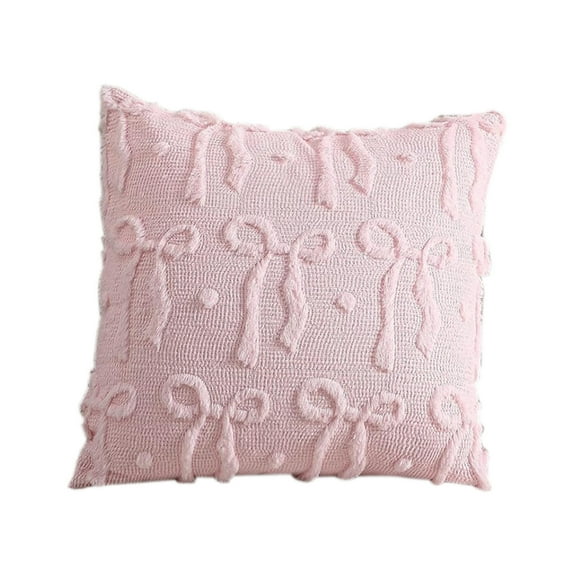 Christmas Pillow Covers Throw Christmas Tree Pillowcase Pillow Cases Soft Couch Cushion Case for Chair Sofa Living Room Christmas Decor(Pink)