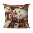 thumbnail image 1 of Christmas Pillow Covers Throw Pillow Covers Winter Holiday Decoration Red Pillowcases Linen Cushion Covers For Couch Bedroom Sofa Chair Car Decor, 1 of 5