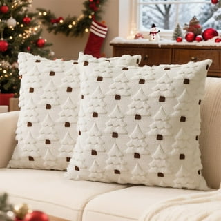 Soft & Comfy Plush Faux Fur Throw Pillows 2 Pack 18" x 18"