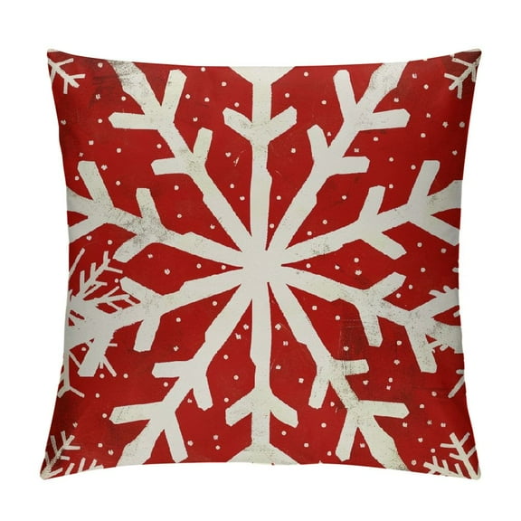 Christmas Pillow Covers White Decorative Red Throw Pillows Winter Christmas Decor for Home Couch