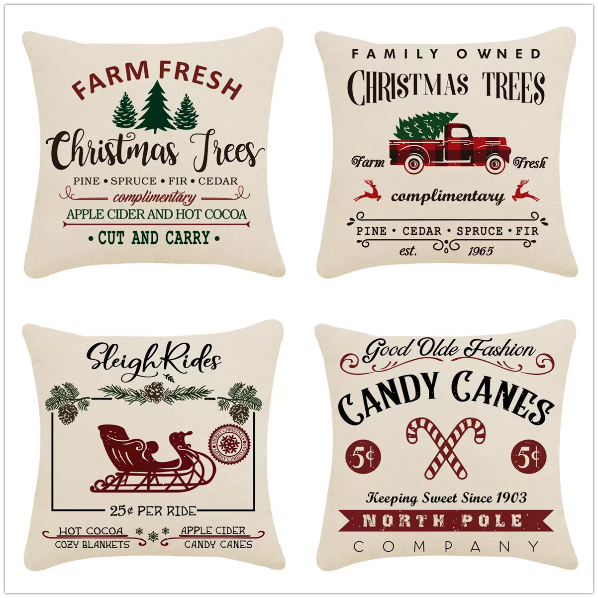 Mainstays Christmas Village Oblong Decorative Throw Pillow, 14" x" 20