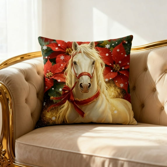 Christmas Pillow Covers for Decorations Indoor18x18" Christmas Pillow Covers Decorative Pillow Cases with Soft Fabric Hidden Zipper Cushion Covers