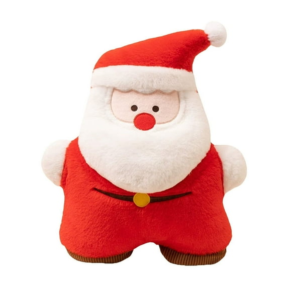 Christmas Pillow, Holiday Decorative Cushion, Furry Christmas Tree Santa Snowman Reindeer Pillow for Sofa, Multicolor Plush Soft Cushion for Festive Home Decor