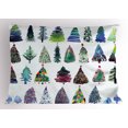 thumbnail image 1 of Christmas Pillow Sham Big Collection of Watercolor Christmas Fir Trees Artistic Abstract Silhouettes, Decorative Standard King Size Printed Pillowcase, 36 X 20 Inches, Multicolor, by Ambesonne, 1 of 2