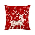 thumbnail image 1 of Christmas Pillowcase, Holiday Pillow Cover, Red Polyester Fibre Winter Sofa Cushion Cover with Invisible Zipper, 17.71x17.71 Inch Decorative Throw Pillowcase for Home and Outdoor Use, 1 of 7