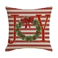 thumbnail image 1 of Christmas Pillowcase With Zipper For Indoor And Outdoor Decor Polyester Fabric Single Sided Pattern With Christmas Tree Or Wreath Reusable And Easy Care Machine Washable, 1 of 6