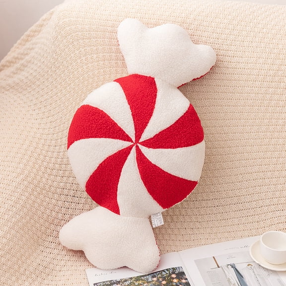 Christmas Pillows,Christmas Candy Pillow Set of 1 Cute Christmas Candy Shaped Plush Pillow Stuffed Christmas Decor for Party Home Sofa Cushion Bed Decorations