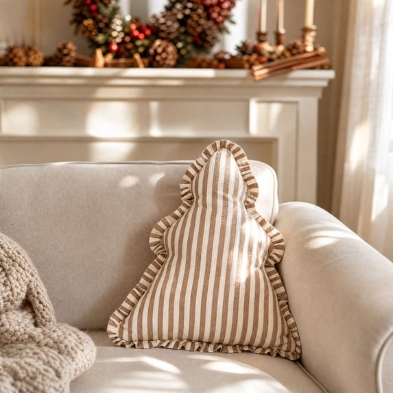 Christmas Pillows, Christmas Tree Pillow, Cute Xmas Tree Shaped Plush Pillow Stuffed, Party Home Sofa Cushion Bed Christmas Decorations