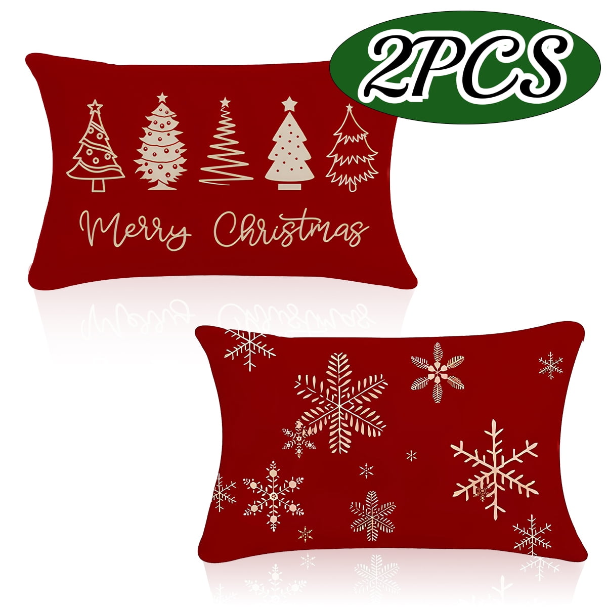 Christmas Pillows Covers Decorations Xmas Throw Pillow Covers for Farmhouse Outdoor Pillow Case