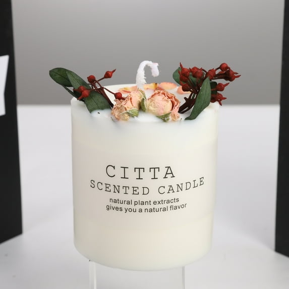 Christmas Pine Cone Flowers Scented Candles Soy Wax Aromatherapy Candle Romantic Pillar Candle Christmas Decorations for Home