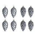 thumbnail image 1 of Christmas Pine Cone Ornaments, 9cm Plastic Hanging Decorations For Christmas Tree, Set Of 8 Pinecone Shaped Holiday Pendants, Rustic Seasonal Party Accessories For Home And Office Décor, 1 of 6