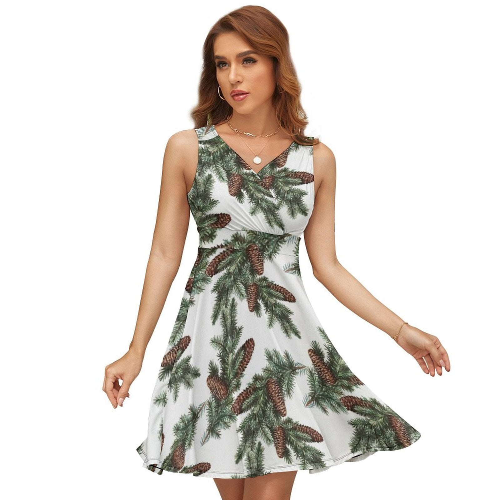pine green dress Sylvan- Stunning Non sheer Maxi dress with tie up belt and front butto