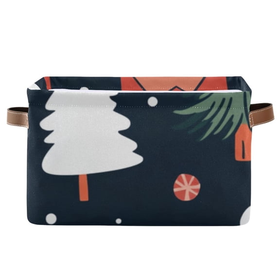 Christmas Pine Trees Storage Bins Baskets With Handles Storage Box Clothes Organizer Organization Toys