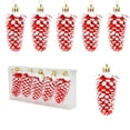 thumbnail image 1 of Christmas Pinecone Fruit Ornaments, 5-Piece Set Hanging Decorations for Christmas Tree, Home Decor, Festive Celebrations, and Holiday Decor, 1 of 6