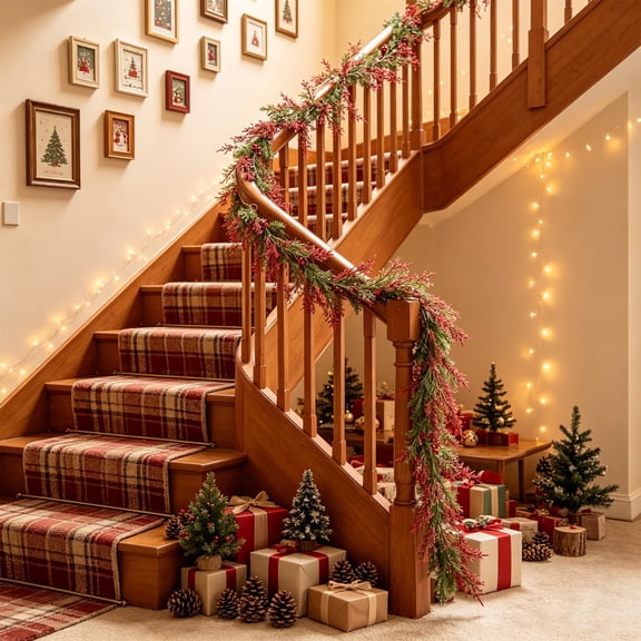 Christmas Pinecone Garland, Artificial Cat Tail Grass Pine Vine for Fireplace, Door, Mantel, Stair Railing and Holiday Home Decor, 71 inch P