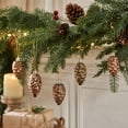 thumbnail image 1 of Christmas Pinecone Ornaments, 8 Pack Painted Plastic Hanging Pendants, Boxed Tree Decor, for Holiday Party, Xmas Tree Decor, 1 of 7
