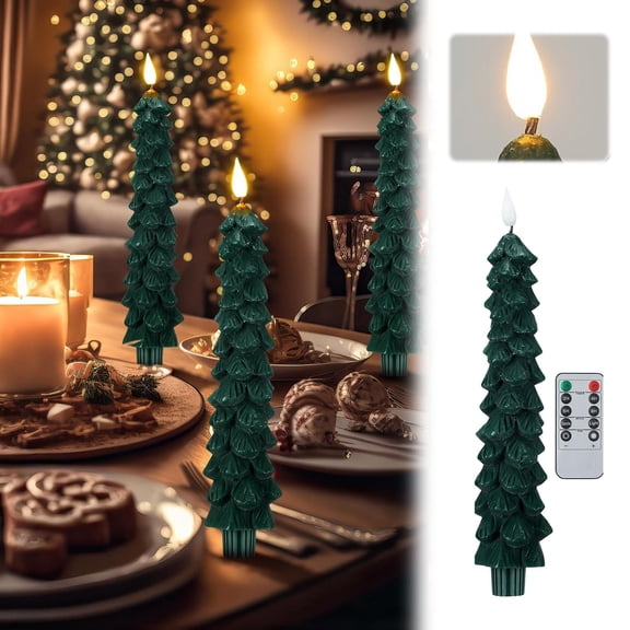 Christmas Pinecone Led Candle Paraffin Christmas Decorative Atmosphere Shaped Lamp Desktop Ornament Home Decor