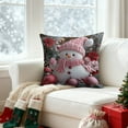 thumbnail image 1 of Christmas Pink Pillow Covers 17.7x17.7 Inches Decorative Pillow Cases Soft Fabric Hidden Zipper Home Holiday Decor Seasonal Decoration, 1 of 5