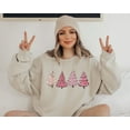 thumbnail image 1 of Christmas Pink tree Sweatshirt, Christmas Sweatshirt for women, Watercolor christmas tree Sweatshirt, Merry christmas Sweatshirt, 1 of 2