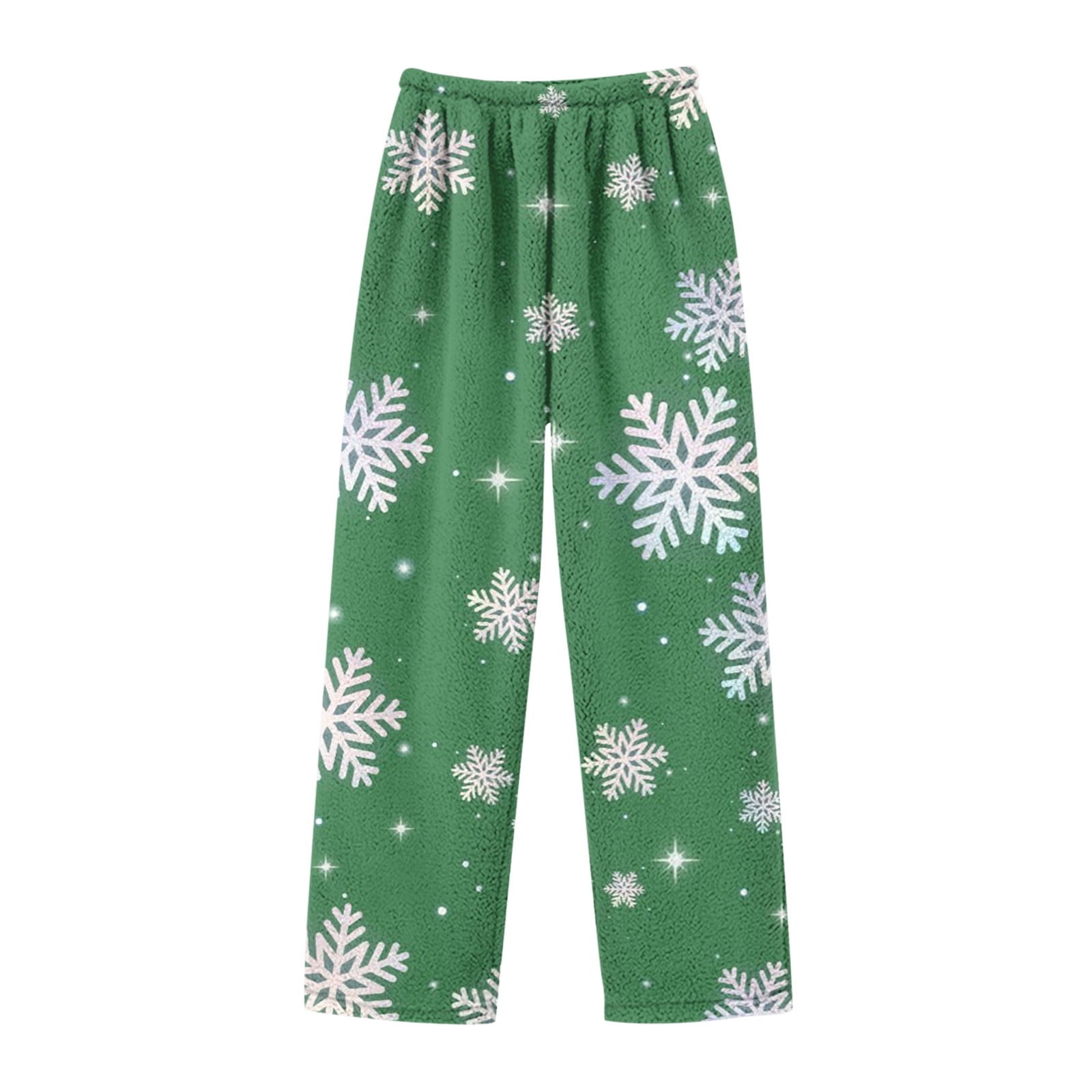 Christmas Pj Pants for Teen Girls Plaid Snowflake Wide Leg High Waisted ...