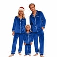 thumbnail image 1 of Christmas Pjs Family Set Flannel Pajamas Long Sleeve Button down Nightwear Set Warm Pajamas Holiday Pajamas for Family, 1 of 8