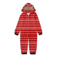 Christmas Pjs for Family Kids Jumpsuit Cute Deer Print Plaid Romper