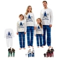 thumbnail image 1 of Christmas Pjs for Family Matching Sets Holiday Party Pajamas Loungewear Cute Funny Plaid Xmas Tree Family Photo Outfits, 1 of 6