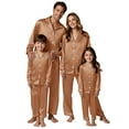 thumbnail image 1 of Christmas Pjs for Family Silk Pajamas Holiday Long Sleeve Button down Sleepwear Family Matching Outfits Christmas Pajamas Kids, 1 of 5