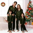 thumbnail image 1 of Christmas Pjs for Family Silk Pajamas Long Sleeve Button down Holiday Nightwear Christmas Pajama Set Christmas Pajamas for Mens, 1 of 6