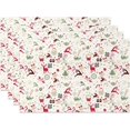 thumbnail image 1 of Christmas Place Mats Set of 6 Elk Christmas Tree Snowflake Gingerbread Man Bell Christmas Sled Decoration Table Mat Holiday Home Kitchen Table Mat Decoration 12x18 Inch, 1 of 6