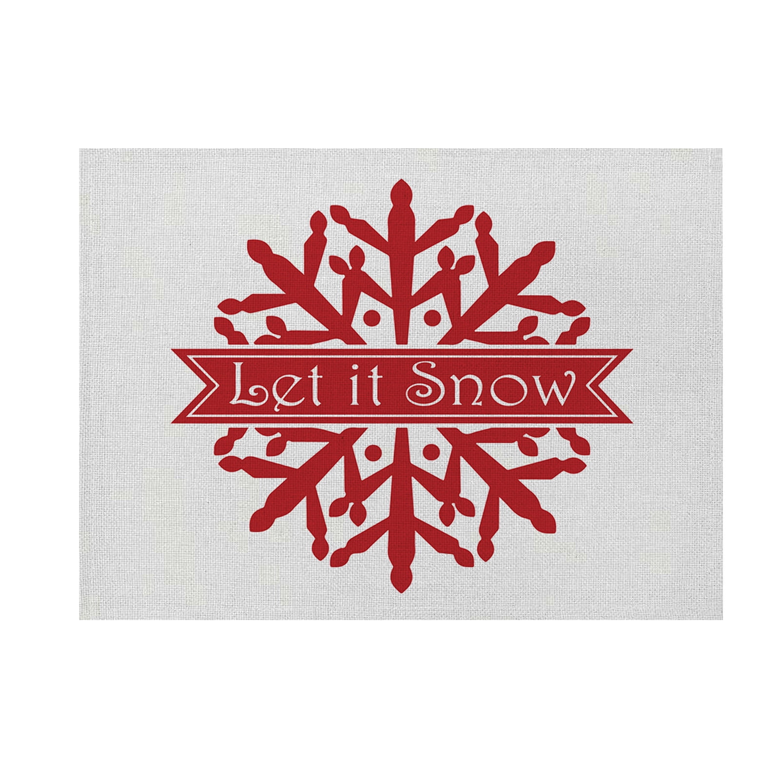 Christmas Placemat Cotton And Linen Printing English Table Mat Holiday
