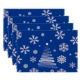 thumbnail image 1 of Christmas Placemat Table Mat 4-Piece Set for Home Living Room Decoration with Holiday Designs for Festive Dining Experience, 1 of 8