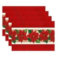 thumbnail image 1 of Christmas Placemat, Table Mat, Holiday Dining Table Decoration Set Of 4, Festive Waterproof and Easy-To-Clean Christmas Home Living Room Accessories, 1 of 9