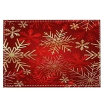 MOQIN Christmas Placemats 12x18 Inch Seasonal Table Mats | Winter Xmas Holiday Dining Decorations | Festive Tabletop Accessories for Home Dining Room Kitchen Table and Holiday Party Celebrations
