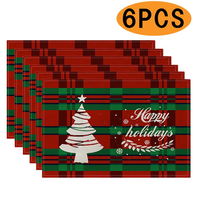 Christmas Placemats Christmas Place Mats Cotton Linen Table for