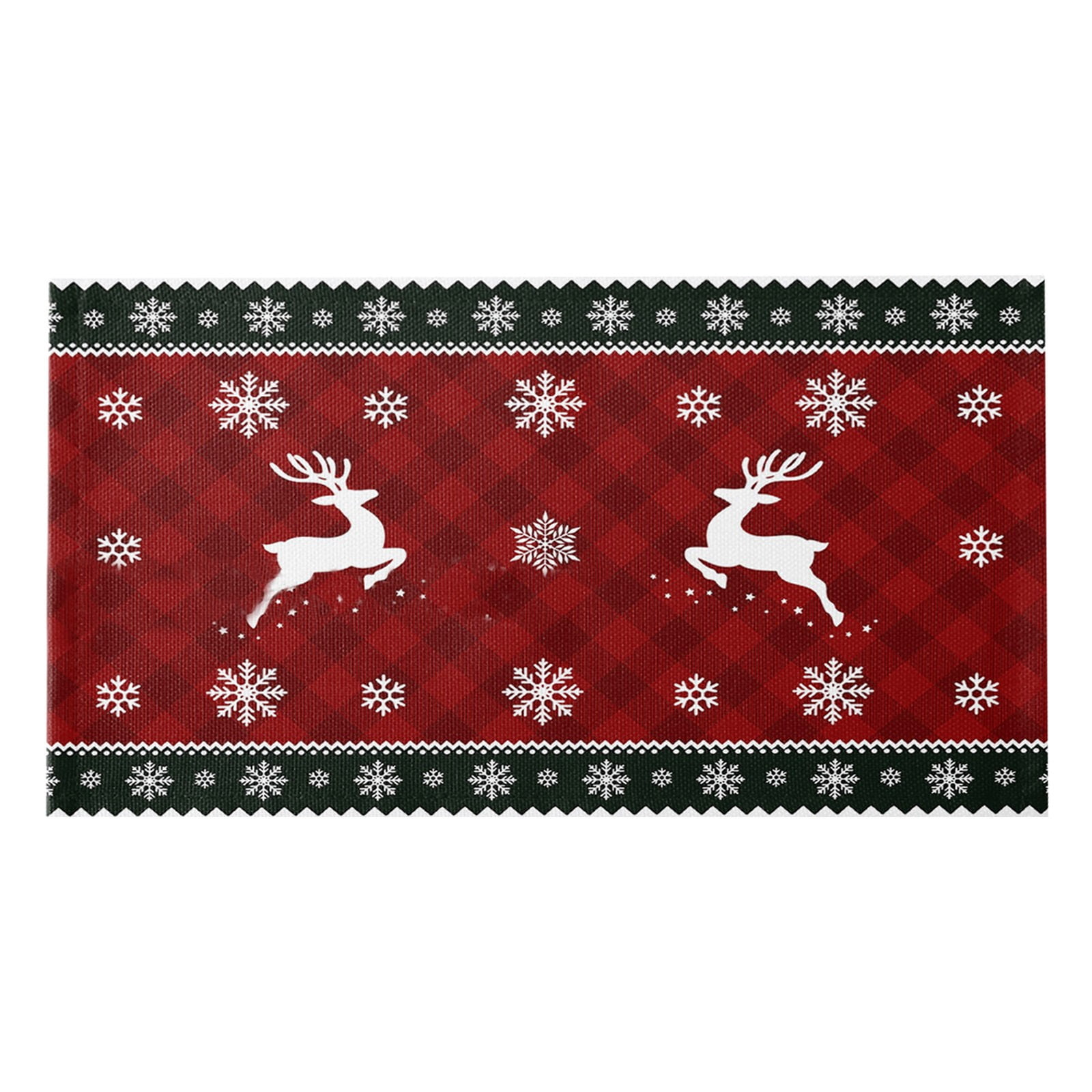 Christmas Placemats For Dining Table Set Of 4 Snowflake Buffalo Plaid