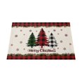 Christmas Placemats For Dining Table Set Of 4 Snowman With Tree Non