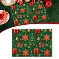 thumbnail image 1 of Christmas Placemats, Linen Holiday Table Mats, Festive Christmas Style, Heat Resistant Dining Place Mats, Washable Cloth Placemats for Kitchen Table, Home and Kitchen, 40x30cm, 1 of 7
