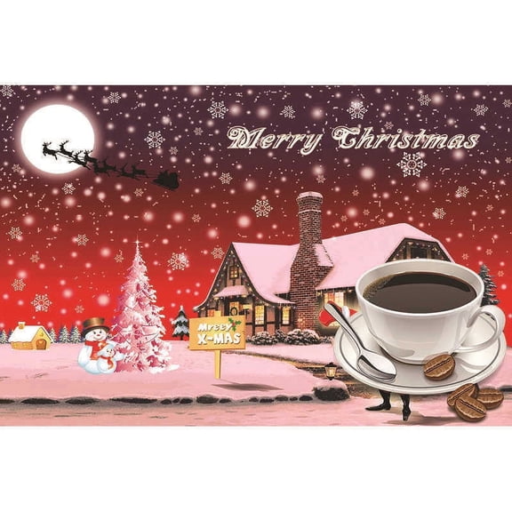Christmas Placemats Set of 2/4/6 Place Mats Indoor Plastic Vinyl Red Placemats Christmas Table Mats Washable Wipeable Rectangle Placemats for Kitchen Dining Party Decor
