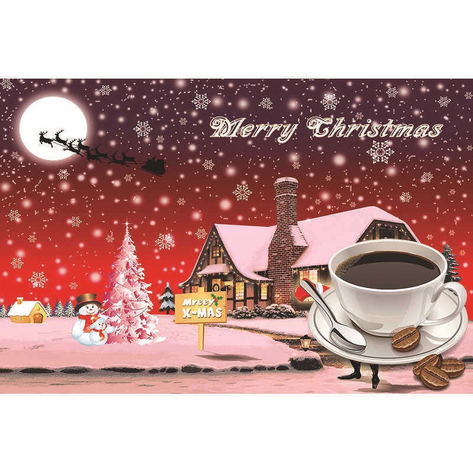 Christmas Placemats Set of 2/4/6 Place Mats Indoor Plastic Vinyl Red