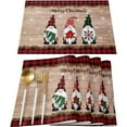 thumbnail image 1 of Christmas Placemats, Set of 4 Heat Resistant Stain Resistant Non-Slip Woven Linen Insulation Placemats, Washable Durable Elegant Table Mats for Dining, 1 of 3